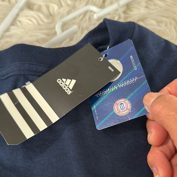 Adidas Notre Dame Navy Blue T-Shirt Size M NWOT - Picture 9 of 9